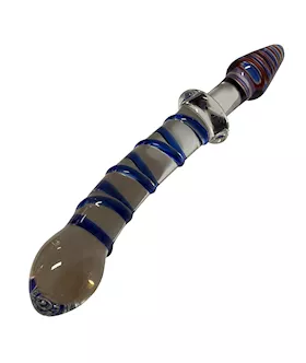 Lucent Swirled Glass Butt Plug
