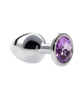 Kink Range Alloy Gem Butt Plug - 3.2 Inch