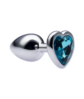 Kink Range Alloy Love Heart Gemmed Butt Plug - 2.7 Inch