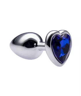 Kink Range Alloy Love Heart Gemmed Butt Plug - 2.7 Inch