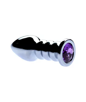Kink Range Ribbed Gem Plug  4 Inch