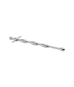 Kink Range Stainless Steel Ribbed Penis Plug - 5.9 Inch