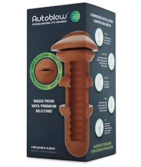 Autoblow A.i. Silicone Mouth Sleeve - Brown
