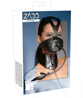 Leather Head Mask And Gag