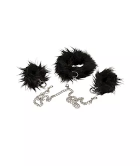 Bad Kitty Flirty Fluffy Cuffs And Collar