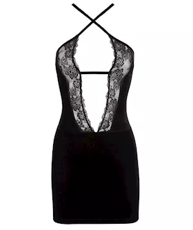 Deep V Velvet Dress