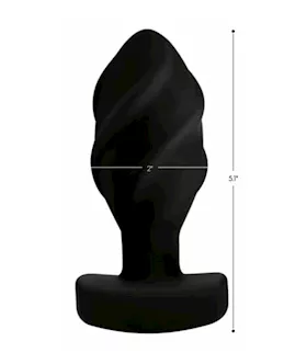 Ass Thumpers Swirled Vibrating Anal Plug With Remote Control - 5.1 Inch