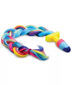 Tailz Rainbow Unicorn Tail Anal Plug - 24 Inch