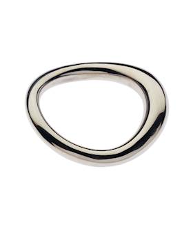 Kink Range Stainless Steel Bent Cock Ring - 52.5mm