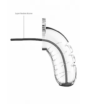 Model 16 - Chastity Cage With Silicone Urethal Sounding Rod - 4.5 Inch