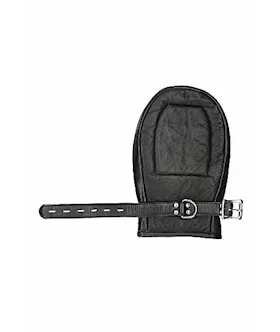 Bondage Mittens Padded With Metal Teeth-black