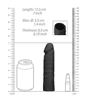 Penis Extender- 17.5cm Black 