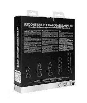 Silicone Usb-rechargeable Anal Set
