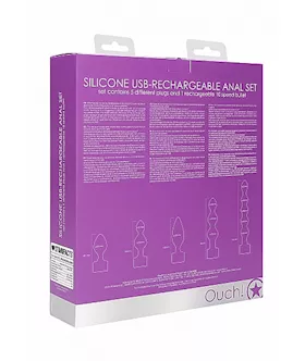 Silicone Usb- Rechargeable Anal Set