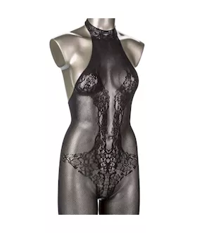 Scandal Plus Size Halter Lace Body Suit