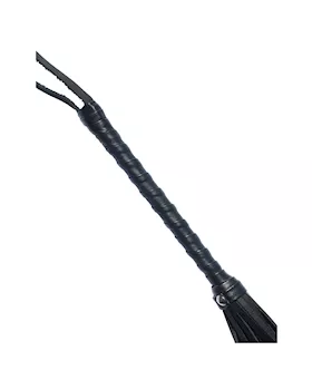 Bound X Saddle Leather Flogger With Lambskin Handle