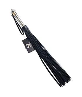 Bound X Calfskin Flogger with Metal Handle