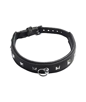 Bound X Studded Leather Collar