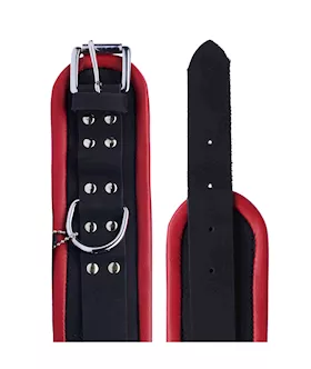 Bound X Rounded Nubuck Leather Wrist Cuffs