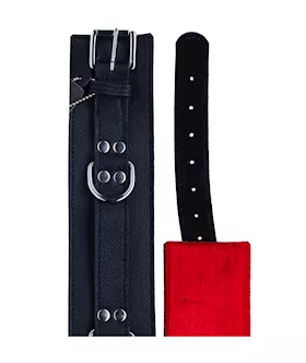Bound X Textured Leather Ankle Cuff With Fur Lining