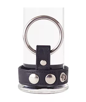 Bound X Leather Ball Strap and Cock Ring