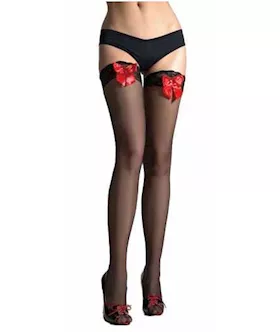 Red Bow Stockings