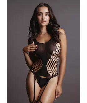 Fence Suspender Bodystocking 