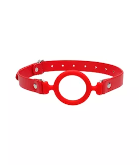 Silicone Ring Gag - With Leather Straps 
