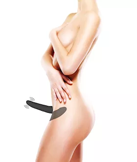 Double Vibrating Silicone Strap-on - Adjustable
