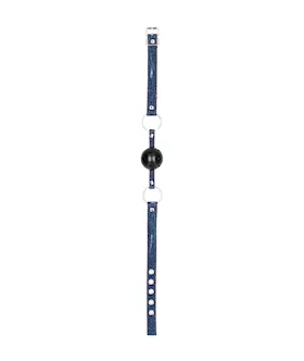 Breathable Ball Gag - With Roughened Denim Straps 