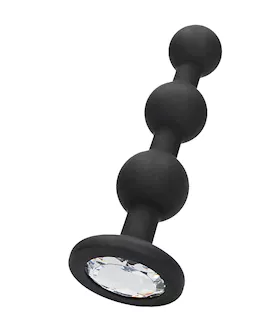 Silicone Beaded Diamond Butt Plug - 4.5 Inch