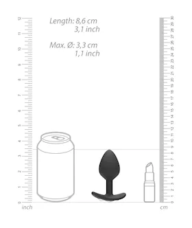 Diamond Butt Plug With Handle - 3.4 Inch