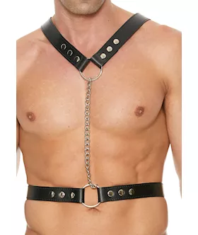 Twisted Bit Black Leather Harness