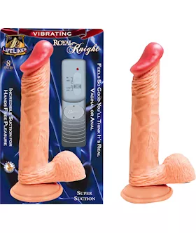 LIFELIKES Vibrating KNIGHT DILDO  8 Inch
