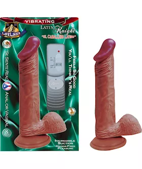 LIFELIKES Vibrating KNIGHT DILDO  8 Inch