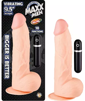 Maxx Men Vibrating Straight Dong - 9.5 Inch