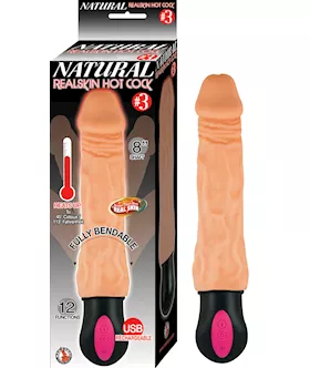 Nass Toys Real Skin Hot Cock #3 Vibrator - 10.5 Inch