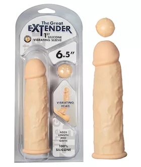 THE GREAT EXTENDER SILICONE VIBRATING SLEEVE  65 Inch