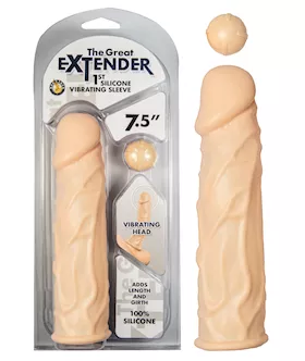 THE GREAT EXTENDER SILICONE VIBRATING SLEEVE  75 Inch