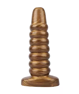Ribbed Metallic Dildo