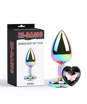 Rainbow Heart Butt Plug