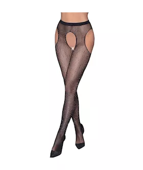 Cottelli Collection Sparkling Stars Crotchless Tights