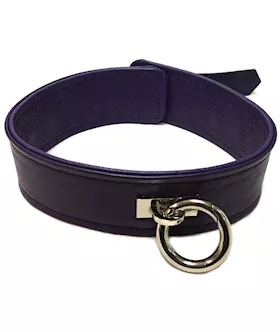 Rouge Removable O-ring Leather Collar