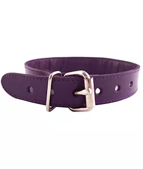 Rouge Leather Thin Studded Collar
