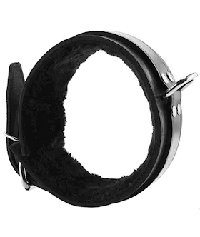 Rouge Leather Faux Fur Collar