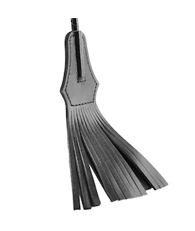 Rouge Leather Tasselled Riding Crop
