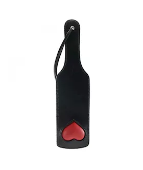 Rouge Leather Padded Heart Paddle