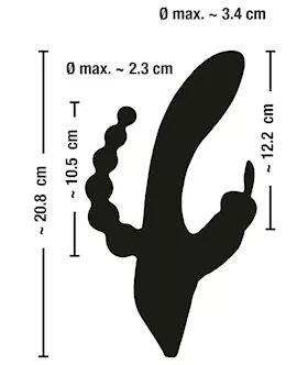 Sweet Smile Triple G-spot Vibrator - 8.1 Inch