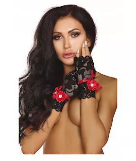 Livco Corsetti Black Gloves Model 14