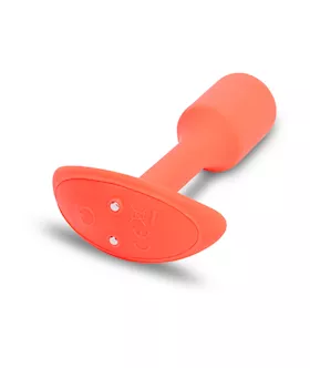 bVibe Vibrating Snug Plug Small Orange size 1